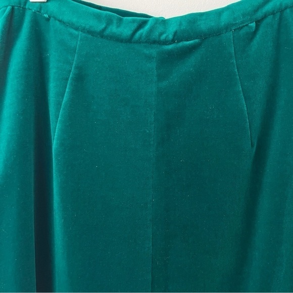 Vintage Velvet Maxi Handmade Emerald Green Witchy Fairy Long Skirt - Picture 5 of 14